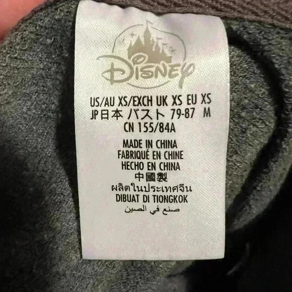 Junior Sz JP Baggy Vintage Crew Neck Disney Mickey Mouse sweatshirt Heather Gray - Picture 2 of 3